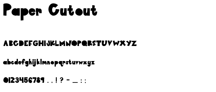 Paper Cutout font
